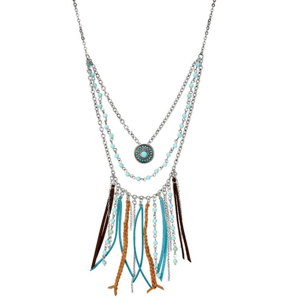 Justin Boots Boho Western 3-Layered Necklace NWT